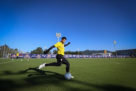 Tiago Volpi durante treino no CPD