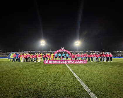 CBF em campanha do Outubro Rosa com a SBM, na 29ª rod. do Brasileirão 2026