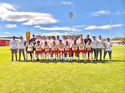 Equipe sub-17 do Braga na 1ª rodada do Paulista da categoria de 2026